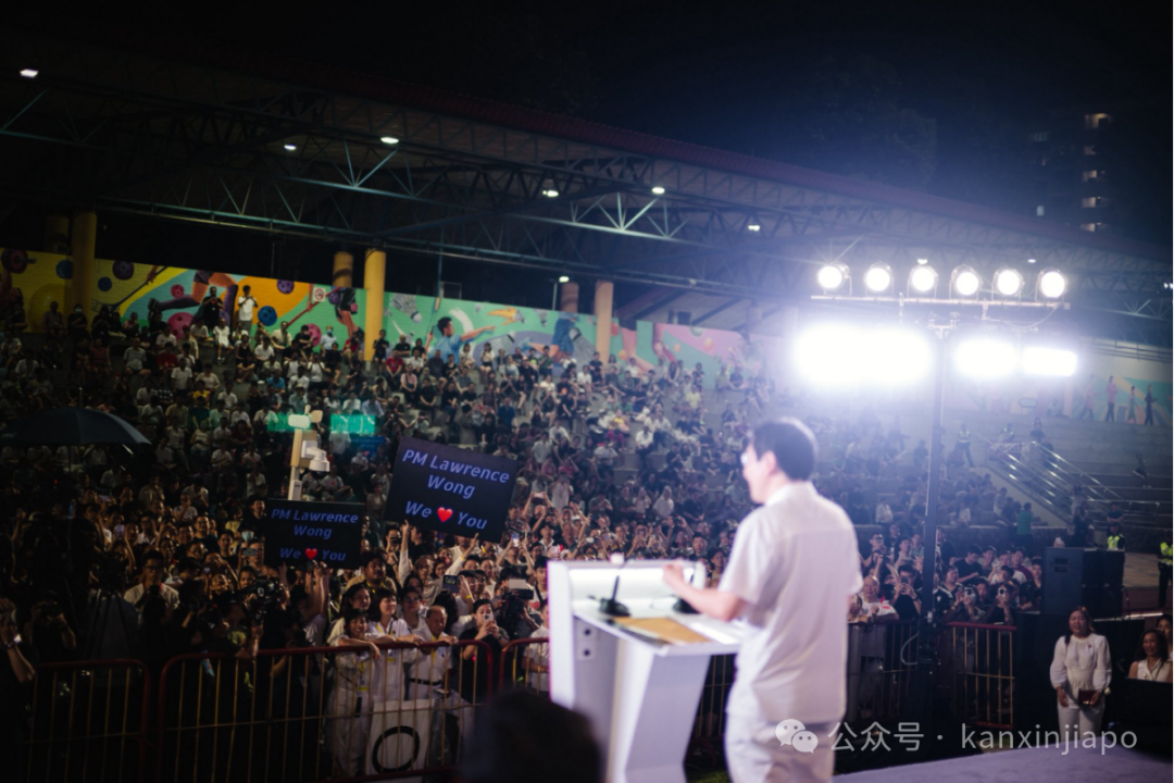 总理黄循财在PAP群众大会上讲话。图源：黄循财脸书