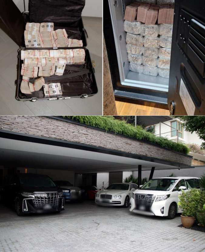 （新加坡警方起获的部分财物。图源：SPF）