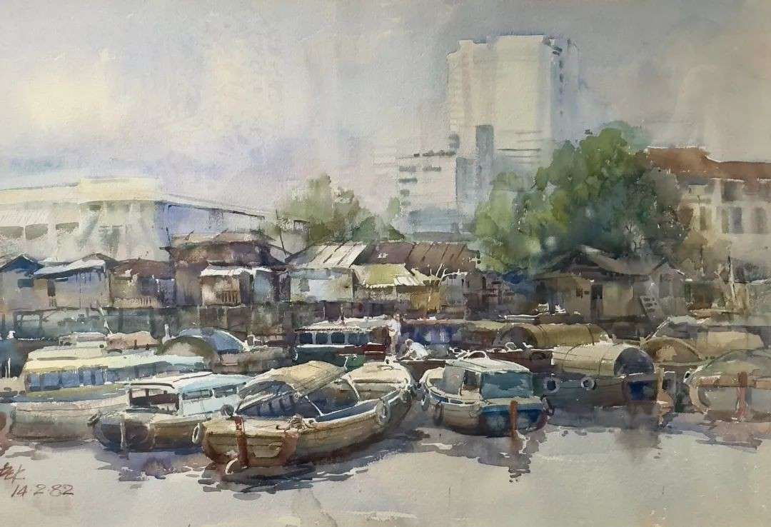 新加坡河、小印度、板球俱乐部...水彩大师白荣盛《时代印迹》画展带你重游经典
