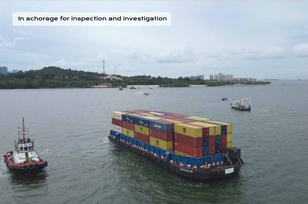 圣淘沙今早驳船搁浅！撞坏海上屏障、堵了泻湖，海滩仍正常开放