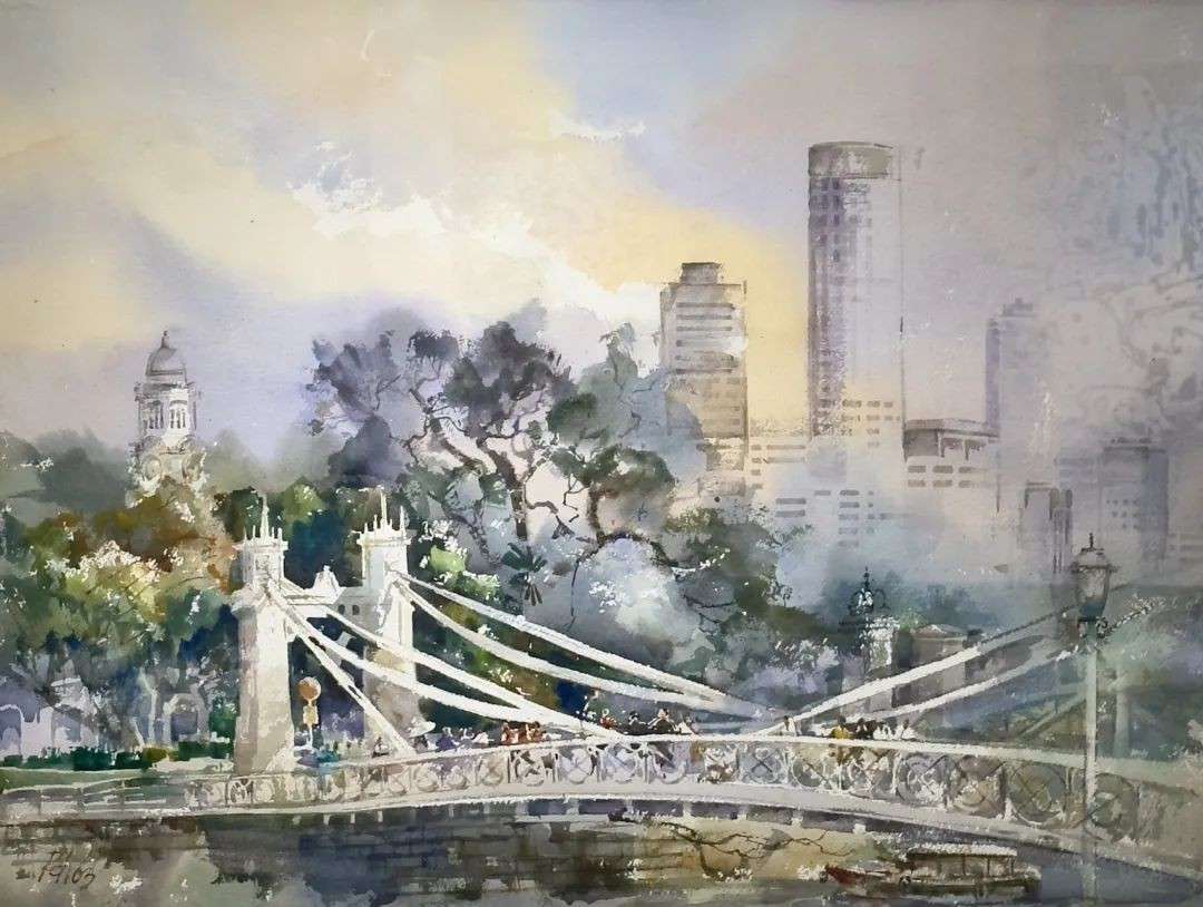 新加坡河、小印度、板球俱乐部...水彩大师白荣盛《时代印迹》画展带你重游经典