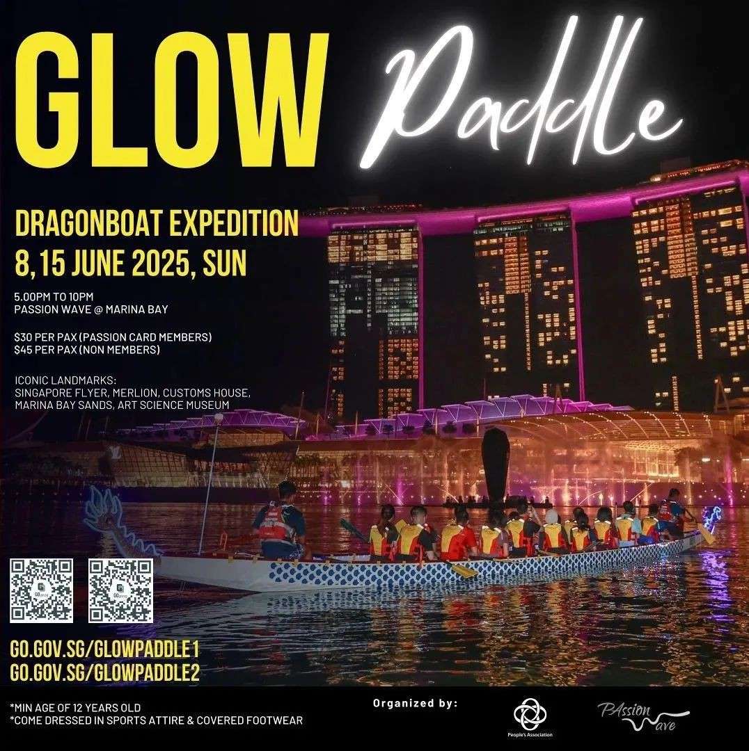 滨海湾龙舟夜划，还能看灯光展和地标夜景！