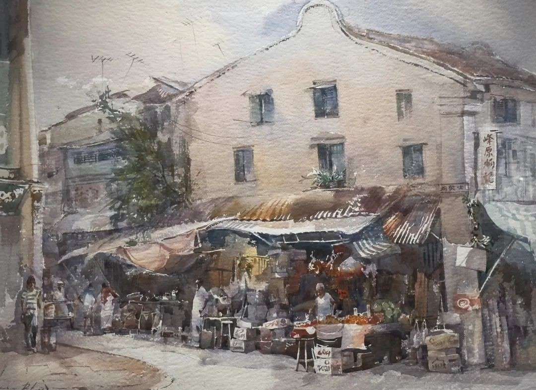 新加坡河、小印度、板球俱乐部...水彩大师白荣盛《时代印迹》画展带你重游经典