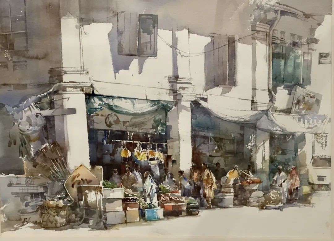 新加坡河、小印度、板球俱乐部...水彩大师白荣盛《时代印迹》画展带你重游经典