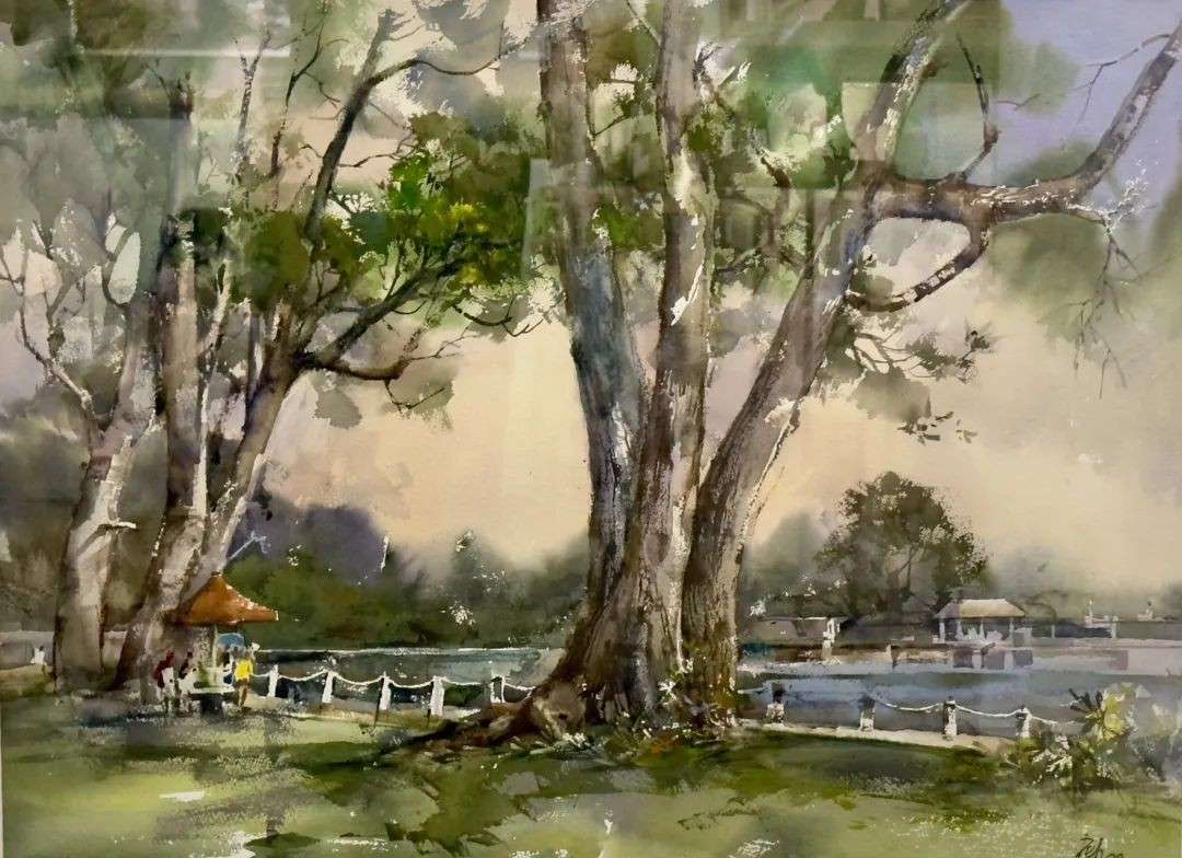 新加坡河、小印度、板球俱乐部...水彩大师白荣盛《时代印迹》画展带你重游经典