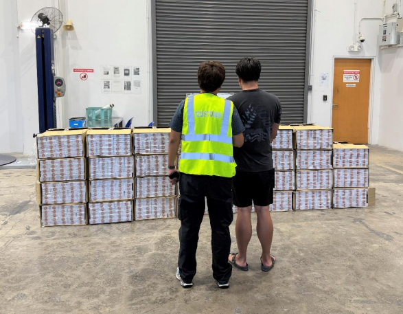 新加坡关税局查获1550条漏税烟!