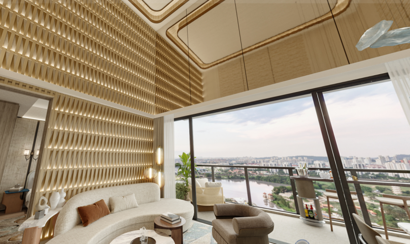 嘉湖庭The LakeGarden Residences顶层复式Penthouse，裕廊湖区顶配私宅之选