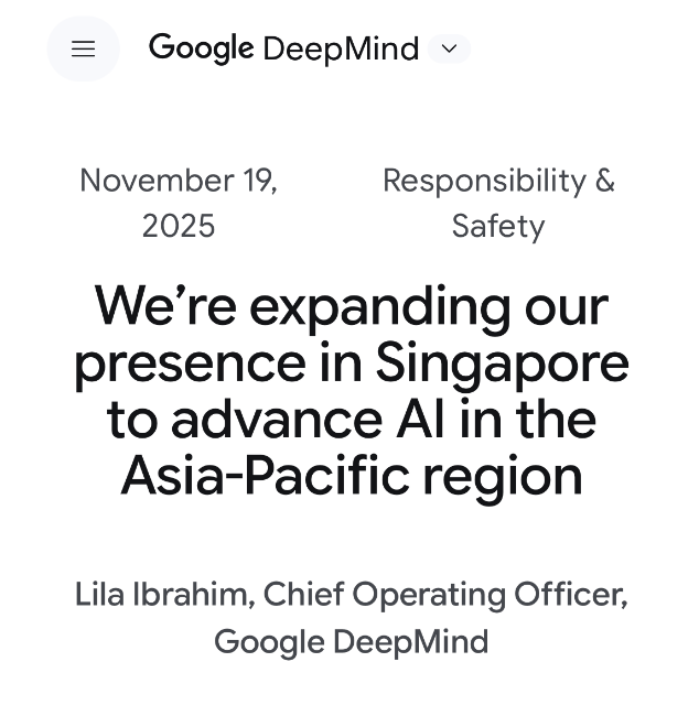 Google DeepMind来了!在新加坡成立东南亚首个AI实验室