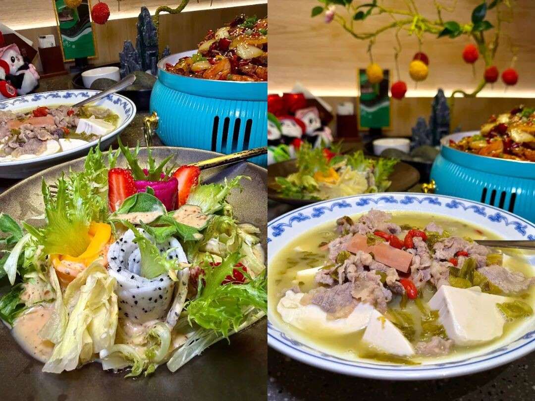 融合川菜宽窄巷子在淡滨尼双店齐开,机器人迎宾,开业福利炸翻天
