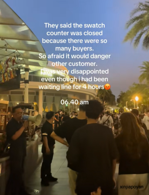 新加坡上千人通宵排队抢Swatch联名表!二手炒到8000新元,VivoCity门店直接关门